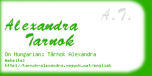 alexandra tarnok business card